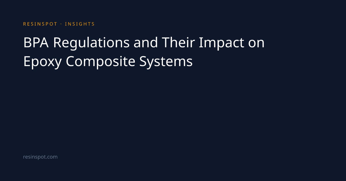 BPA Regulations and Their Impact on Epoxy Composite Systems | Resinspot ...