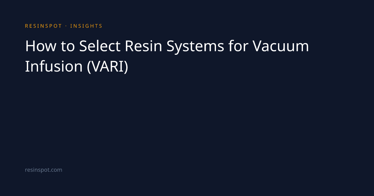 How to Select Resin Systems for Vacuum Infusion (VARI) | Resinspot ...