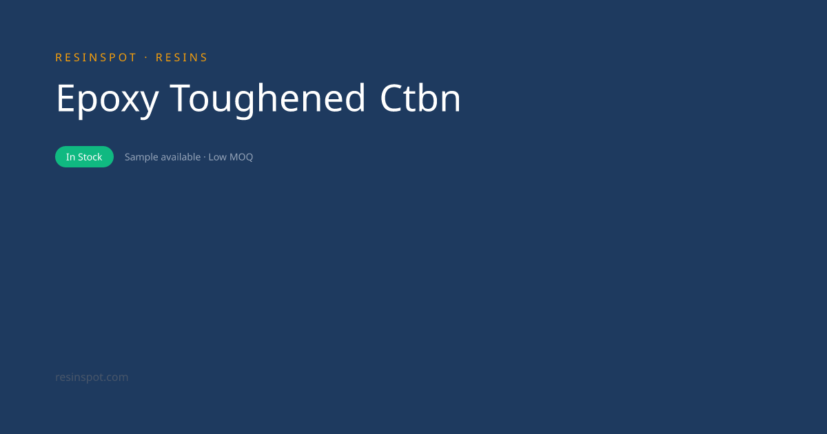 CTBN-Toughened Epoxy System (Rubber Phase-Toughened) | Resinspot ...