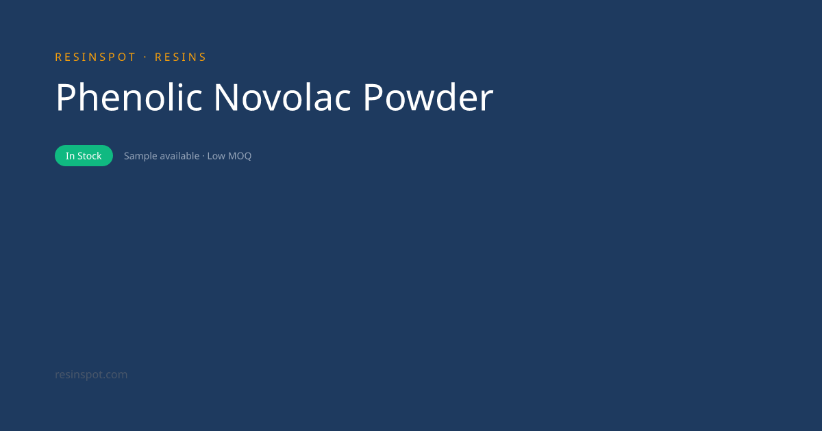 Phenolic Novolac Resin Powder (Hexamine-Hardened) | Resinspot | Resinspot